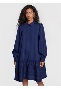 Moss Copenhagen Sukienka koszulowa Renita 17164 Granatowy Relaxed Fit. Kolor: niebieski. Materiał: wiskoza. Typ sukienki: koszulowe #1