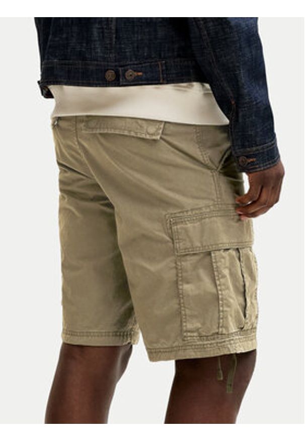 Jack & Jones Szorty materiałowe Cole Frank 12291369 Zielony Regular Fit. Kolor: zielony. Materiał: bawełna