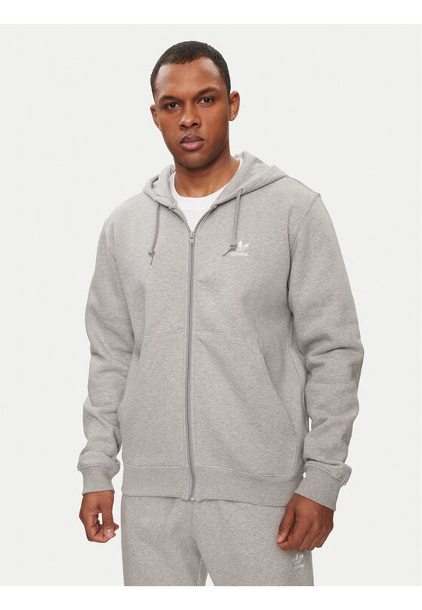 Adidas - adidas Bluza Trefoil Essentials IL2516 Szary Regular Fit. Kolor: szary. Materiał: bawełna