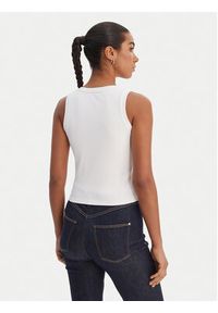 Fracomina Top FP26ST2003J42701 Biały Slim Fit. Kolor: biały. Materiał: syntetyk #5