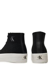 Calvin Klein Jeans Sneakersy YW0YW01584 Czarny. Kolor: czarny. Materiał: skóra, zamsz