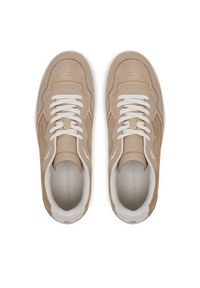 TOMMY HILFIGER - Tommy Hilfiger Sneakersy Th Basket Better Premium Mix FM0FM05417 Beżowy. Kolor: beżowy. Materiał: zamsz, skóra #6
