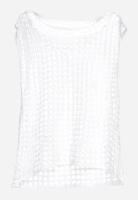 Born2be - Biały Ażurowy Top w Stylu Szydełkowym Maloetti. Kolor: biały. Materiał: jeans. Wzór: ażurowy. Sezon: lato. Styl: elegancki #3