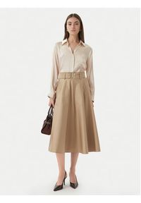 Marella Spódnica trapezowa Tappeto 2613101101 Beżowy Regular Fit. Kolor: beżowy. Materiał: bawełna #3