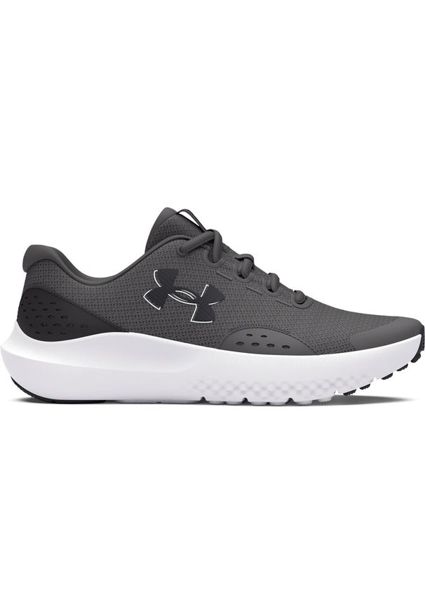 Buty do biegania chłopięce Under Armour UA Bgs Surge 4 - szare. Kolor: szary. Materiał: guma, syntetyk. Szerokość cholewki: normalna