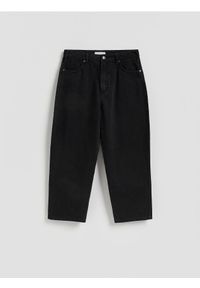 Reserved - Jeansy barrel leg - czarny. Kolor: czarny #1