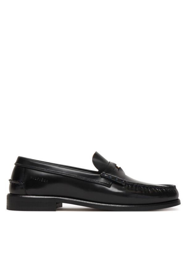 TOMMY HILFIGER - Tommy Hilfiger Mokasyny Hilfiger Penny Patent Lth Loafer FM0FM05687 Granatowy. Kolor: niebieski. Materiał: skóra