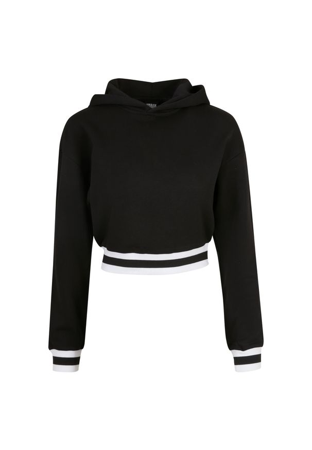 Damska krótka bluza z kapturem Urban Classics College GT. Typ kołnierza: kaptur. Kolor: czarny. Długość: krótkie