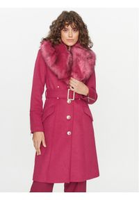 Marciano Guess Płaszcz wełniany Alice 3BGL12 a1799Z Różowy Regular Fit. Kolor: różowy. Materiał: syntetyk, wełna #1