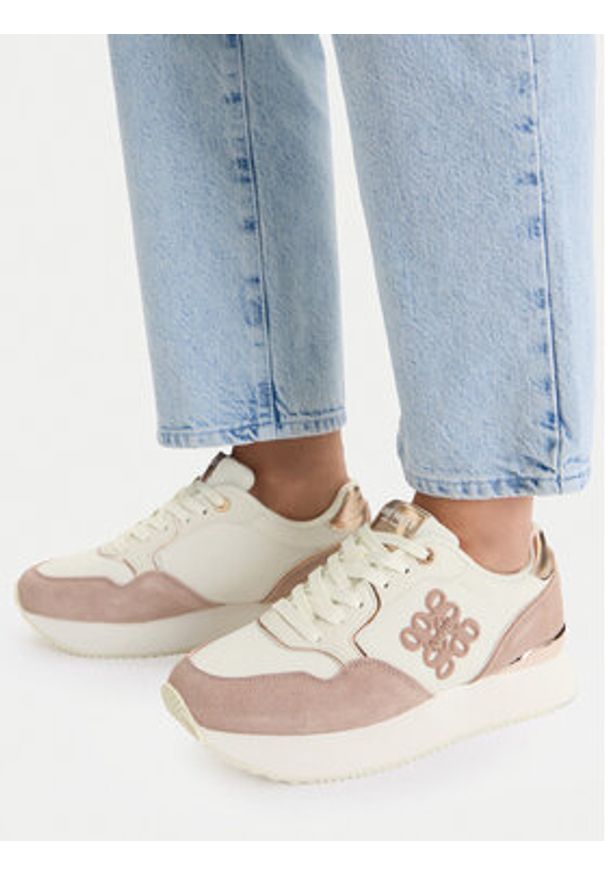 Nine West Sneakersy EO-H24049 Biały. Kolor: biały. Materiał: zamsz, skóra