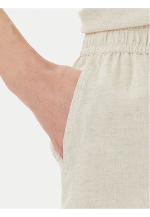Vero Moda Szorty materiałowe Thea 10333804 Beżowy Loose Fit. Kolor: beżowy. Materiał: wiskoza, len