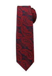 Modny i Elegancki Krawat Alties - Duży, Czerwony Wzór Paisley. Kolor: czerwony. Materiał: tkanina. Wzór: paisley. Styl: elegancki #1