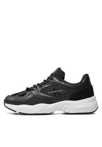 Calvin Klein Jeans Sneakersy Retro Tennis Low Lace Mix Ml YW0YW01528 Czarny. Kolor: czarny