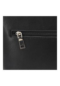 ILF - Czarna Torebka Damska Ilf Klasyczna Listonoszka. Kolor: czarny. Wzór: aplikacja. Materiał: skórzane. Styl: klasyczny #3