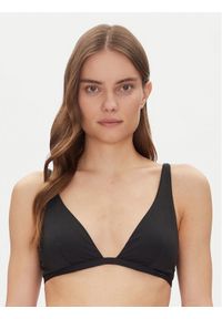 Calvin Klein Swimwear Góra od bikini Fixed Triangle-Rp KW0KW02844 Czarny. Kolor: czarny. Materiał: syntetyk