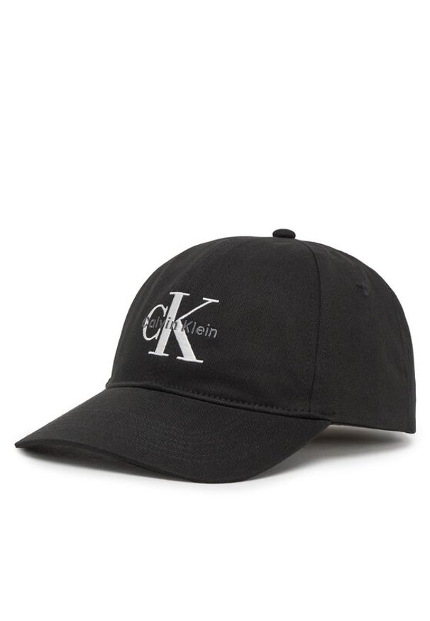 Calvin Klein Jeans Czapka z daszkiem LV04G5004G Czarny. Kolor: czarny. Materiał: bawełna, materiał