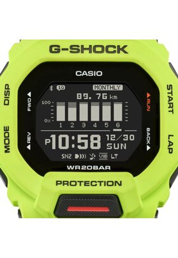 G-Shock Zegarek GBD-200-9ER Zielony. Kolor: zielony. Materiał: guma