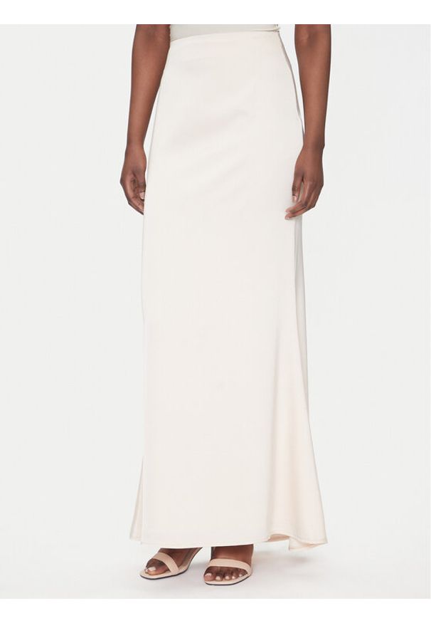 ACCESS FASHION Spódnica maxi 53-6023-147 Beżowy Regular Fit. Kolor: beżowy. Materiał: syntetyk
