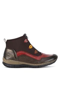 Rieker Botki N3277-25 Brązowy. Kolor: brązowy. Materiał: materiał #1