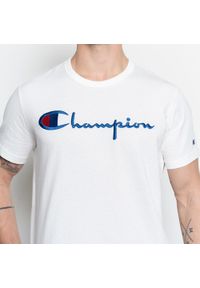 Koszulka Champion Script Logo Crew Neck (210972-WW001). Kolor: biały. Materiał: materiał