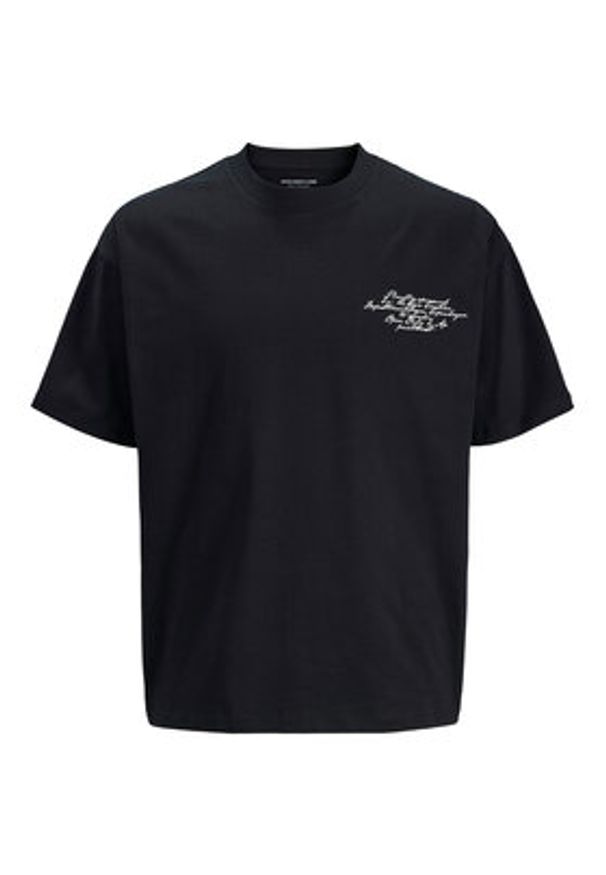 Jack & Jones T-Shirt Dust 12292982 Czarny Loose Fit. Kolor: czarny. Materiał: bawełna