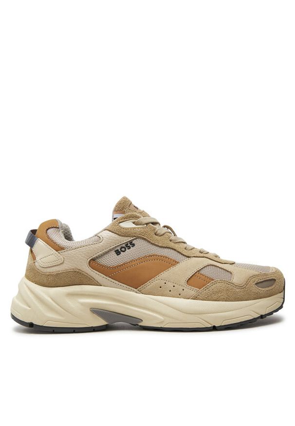 BOSS - Boss Sneakersy Levitt Runn Hsdny 50517364 Beżowy. Kolor: beżowy. Materiał: materiał