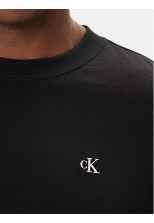 Calvin Klein Jeans Longsleeve Easy LV04RD247G Czarny Regular Fit. Kolor: czarny. Materiał: bawełna. Długość rękawa: długi rękaw