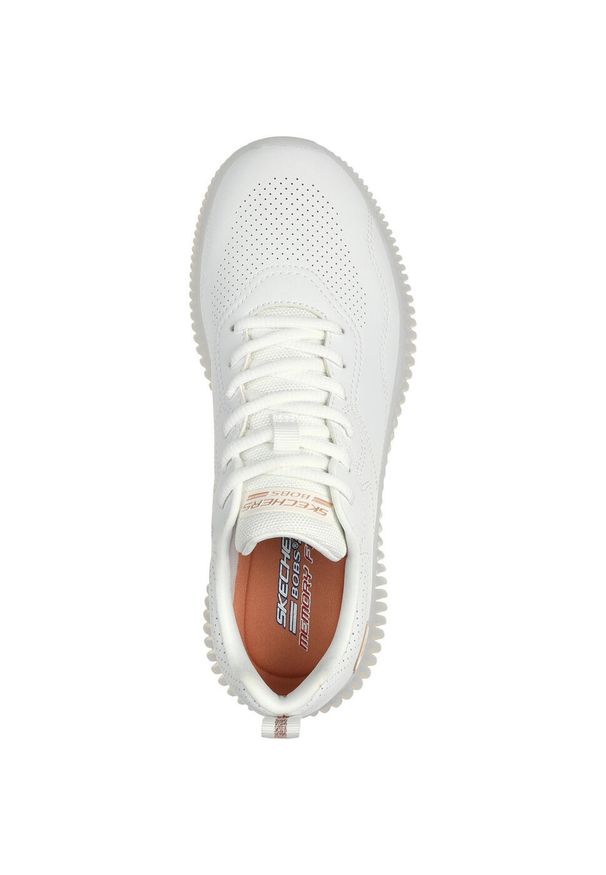 skechers - Buty Skechers Bobs Geo How Marvelous, Kobiety. Kolor: biały. Materiał: skóra ekologiczna, materiał