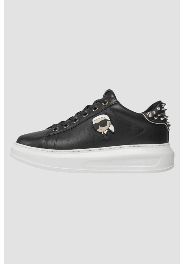 Karl Lagerfeld - KARL LAGERFELD Czarne sneakersy Kapri Nft Stud Tab, Rozmiar 37. Kolor: czarny