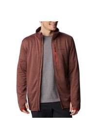 columbia - Bluza trekkingowa męska Columbia Park View Fleece FZ. Kolor: czerwony, brązowy, wielokolorowy. Styl: sportowy. Sport: turystyka piesza