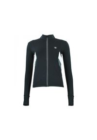 PEAK MOUNTAIN - Damska koszulka typu 1st skin z zamkiem błyskawicznym Peak Mountain. Kolor: czarny. Sport: turystyka piesza #1