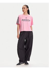 Adidas - adidas T-Shirt Tiro x Common Goal Jacquard JL9213 Różowy Loose Fit. Kolor: różowy. Materiał: syntetyk #5