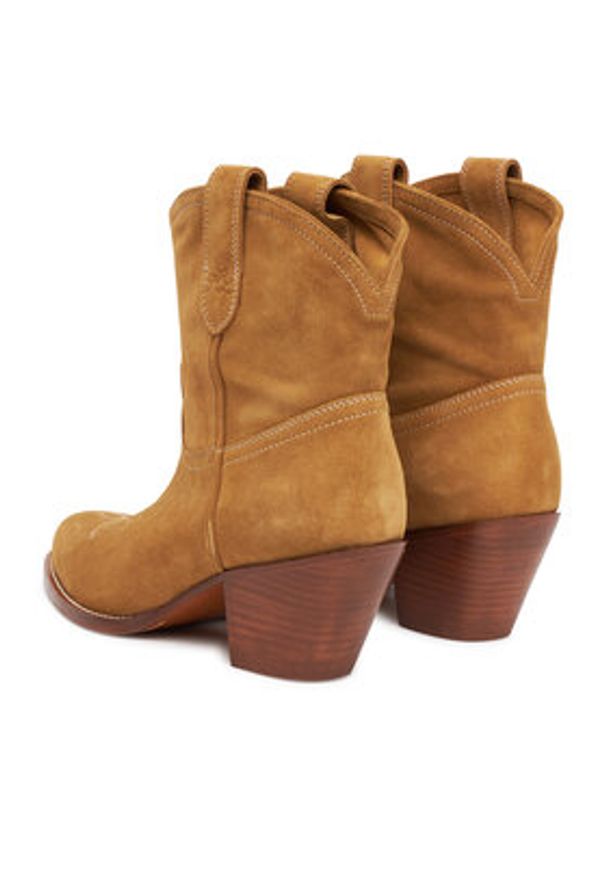 Polo Ralph Lauren Botki 818908754002 Brązowy. Kolor: brązowy. Materiał: skóra, zamsz