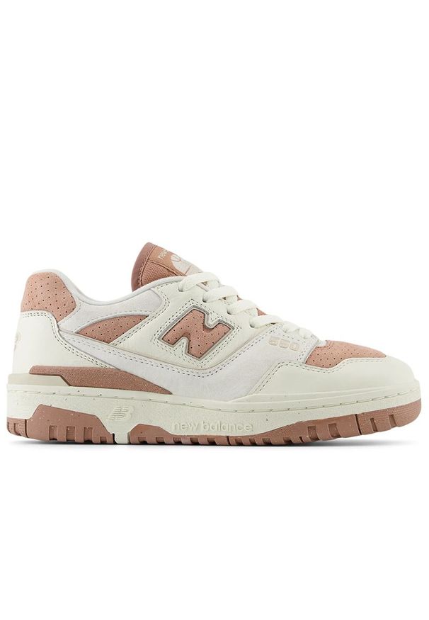 Buty damskie New Balance BBW550PF - beżowe. Okazja: na co dzień. Kolor: beżowy. Materiał: materiał, syntetyk, skóra. Szerokość cholewki: normalna