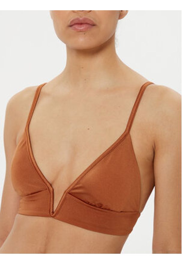 Maaji Góra od bikini Satin Umber Parade PT3189SLG007 Brązowy. Kolor: brązowy. Materiał: syntetyk