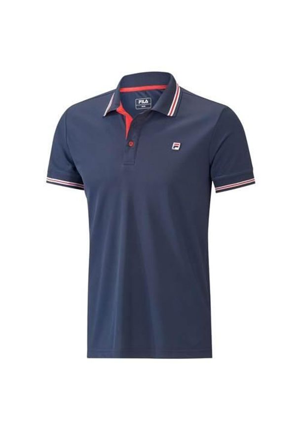 Koszulka sportowa męska Fila Polo Piro. Typ kołnierza: polo. Kolor: niebieski. Materiał: bawełna, poliester. Styl: sportowy