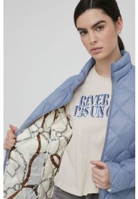 Lauren Ralph Lauren kurtka puchowa damska przejściowa. Kolor: niebieski. Materiał: puch. Wzór: gładki