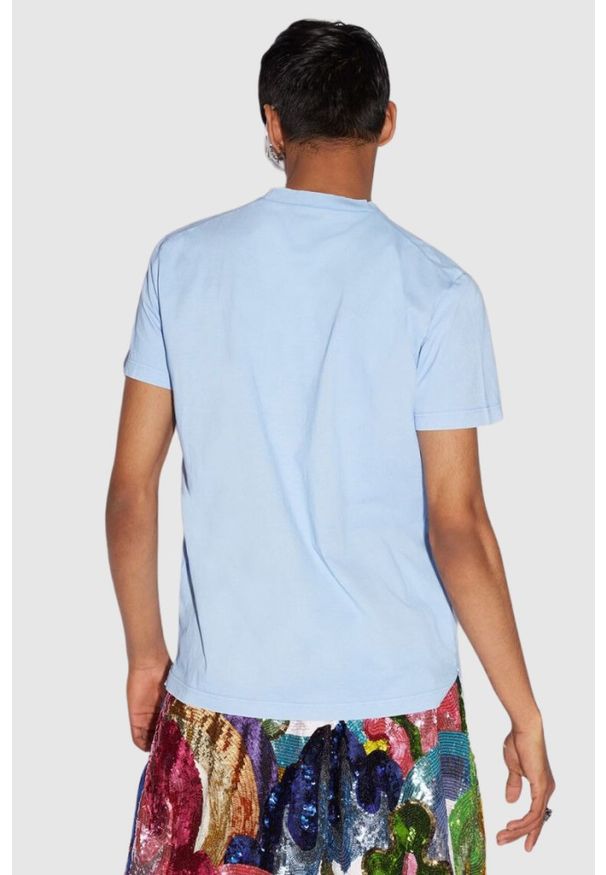 DSQUARED2 Niebieski t-shirt męski invicta cigar. Kolor: niebieski