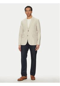Michael Kors Marynarka CS5100THC2 Beżowy Slim Fit. Kolor: beżowy. Materiał: bawełna