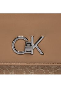 Calvin Klein Torebka Re-Lock Conv Shoulder Bag_Jqc K60K612641 Beżowy. Kolor: beżowy