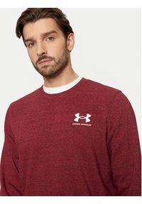 Under Armour Bluza Ua Rival Terry 1370404 Bordowy Relaxed Fit. Kolor: czerwony. Materiał: bawełna #5