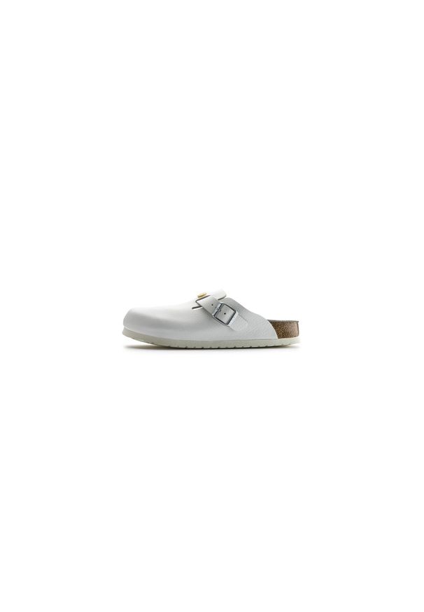 Buty do chodzenia damskie Birkenstock Boston Esd. Zapięcie: bez zapięcia. Kolor: biały. Materiał: materiał, skóra. Szerokość cholewki: normalna. Sport: turystyka piesza