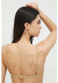 TOMMY HILFIGER - Tommy Hilfiger biustonosz kąpielowy kolor brązowy. Kolor: brązowy. Materiał: poliester #2