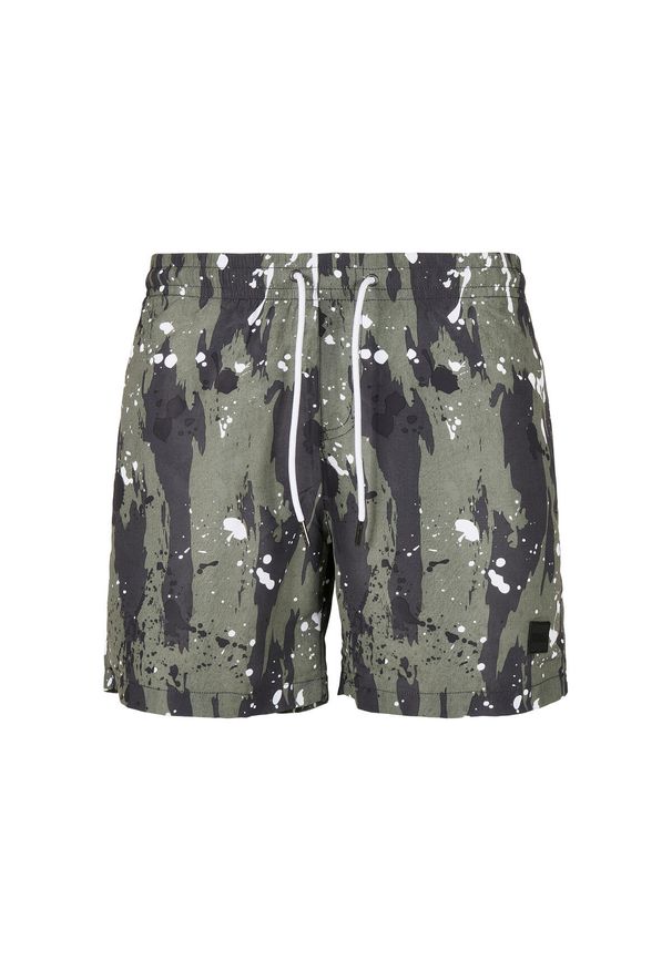 Spodenki kąpielowe Urban Classics pattern (duże rozmiary). Kolor: beżowy