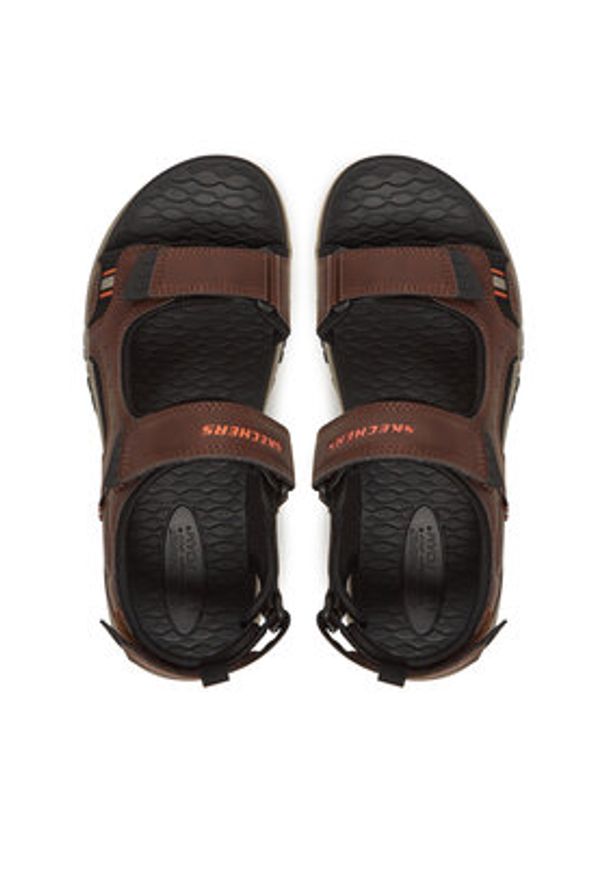 skechers - Skechers Sandały Prewitt-Rigdon 205139/BRBK Brązowy. Kolor: brązowy. Materiał: skóra