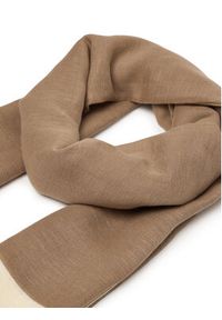 Calvin Klein Szal Linen Blend Emblem Pareo Scarf LV04F9021G Beżowy. Kolor: beżowy. Materiał: len #2