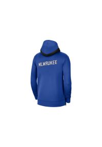 Nike - Bluza męska nike nba milwaukee bucks showtime city edition therma flex hoodie. Kolor: niebieski. Materiał: poliester, elastan. Sport: bieganie