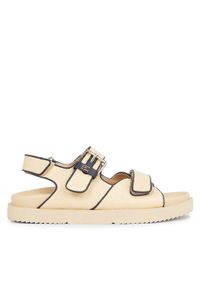 TOMMY HILFIGER - Tommy Hilfiger Sandały Rafia Sporty Sandal FW0FW07896 Beżowy. Kolor: beżowy. Styl: sportowy