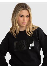 Big-Star - Bluza damska z aplikacją czarna Oneidea 906. Kolor: czarny. Materiał: dzianina, bawełna, jeans. Wzór: aplikacja. Styl: klasyczny #4