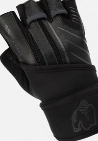 GORILLA WEAR - Dallas Wrist Owijki Gloves 2.0 - Czarny/Szary. Kolor: szary. Sport: fitness #2